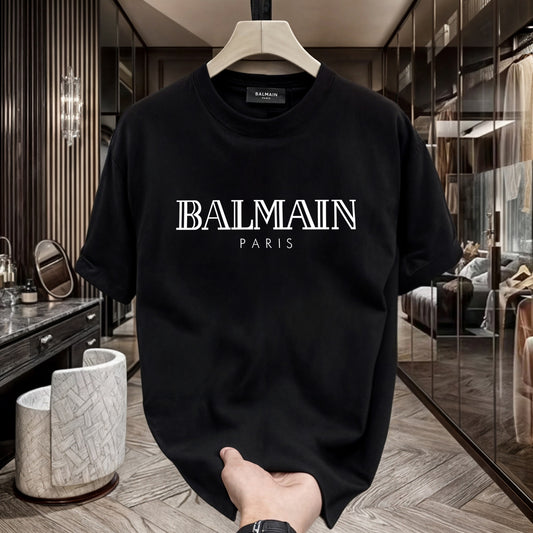 Men's Premium Selling T-Shirts (BD-BALMAIN WHITE+AX BIG BOX)