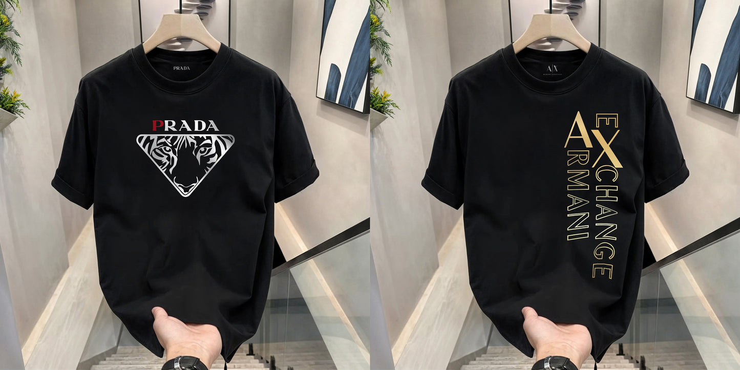 Men's Premium Selling T-Shirts (BD-Prada+ Armani Exchange)