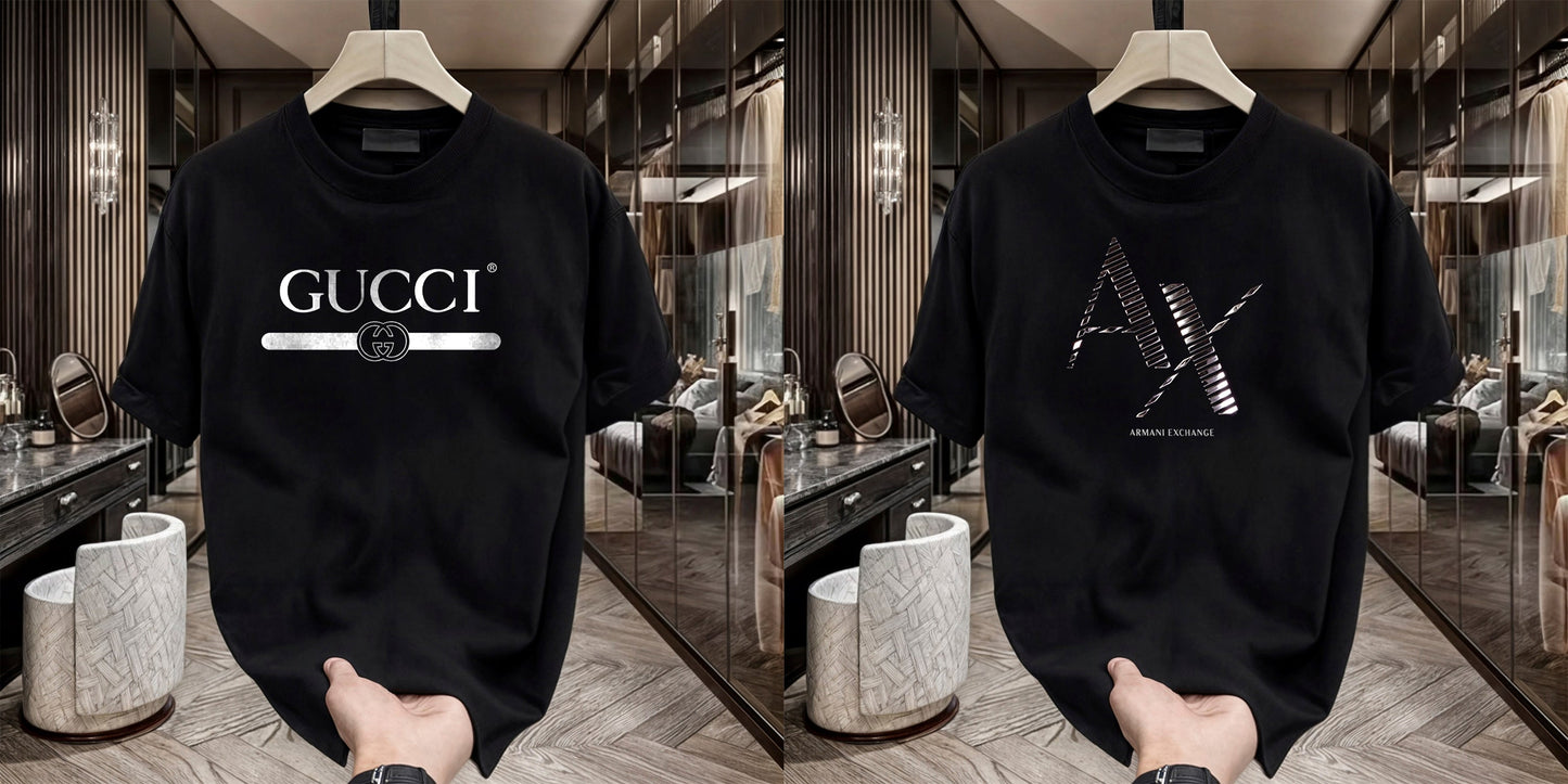 Men's Brand Premium Selling T-Shirt (BD-GUCCI+AX CUT)