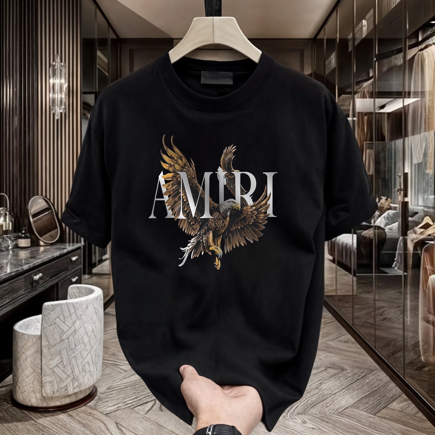 Men's Brand Premium Selling T-Shirt (BD-AMIRI+LV STARS)