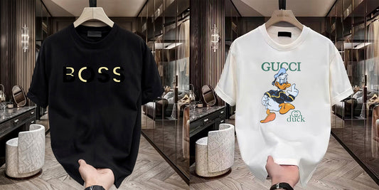 Men's Brand Premium Selling T-Shirt (BD-GOLD BOSS+GUCCI DUCK)