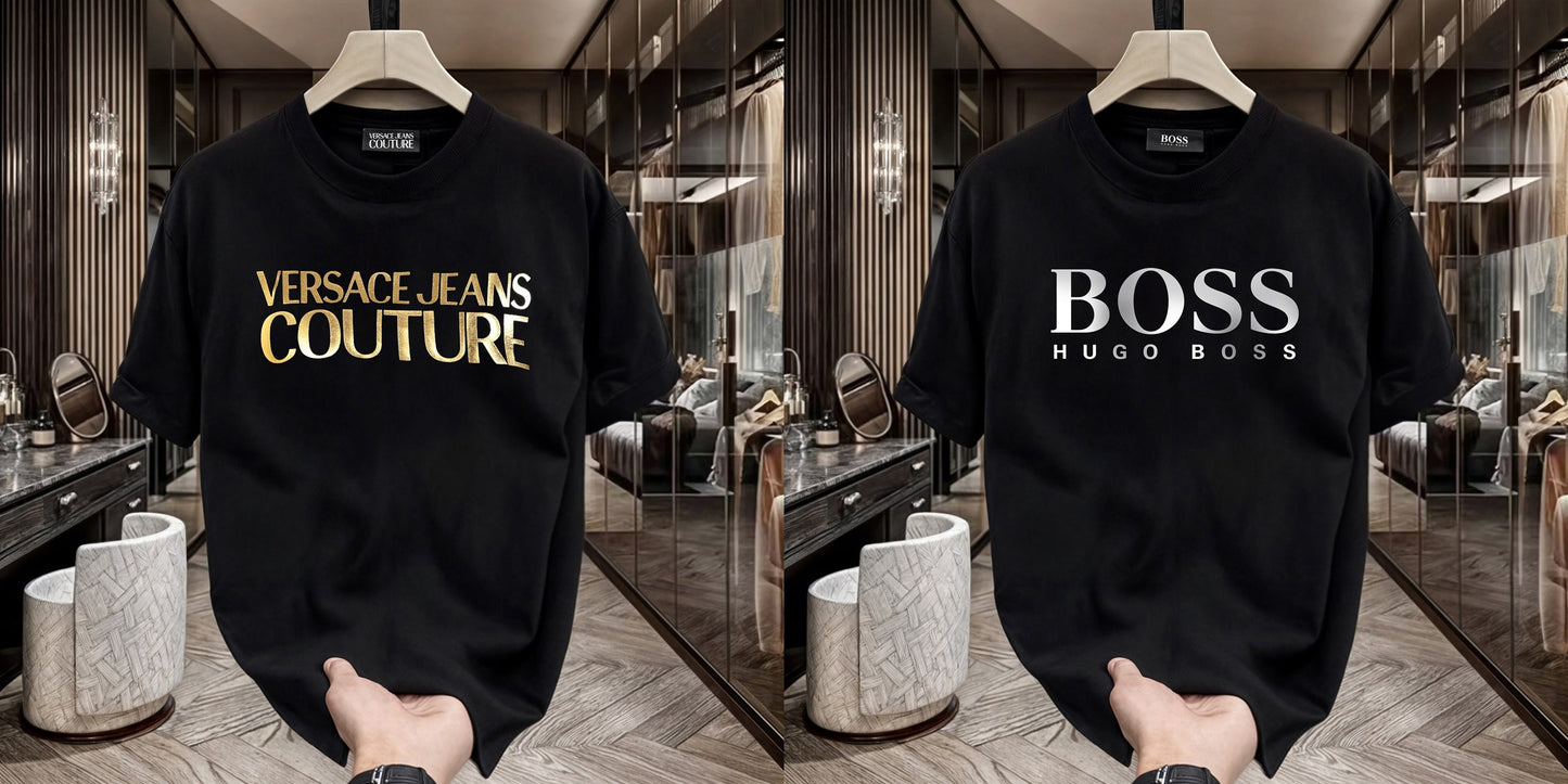 Men's Premium Selling T-Shirts (BD-Versace+Hugo Boss)