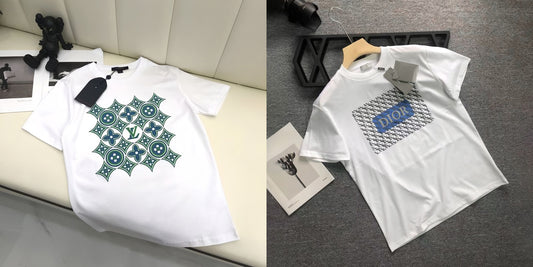 Men's Luxury Premium Selling T-Shirt (BD-LV GREEN+DIOR BLUE)