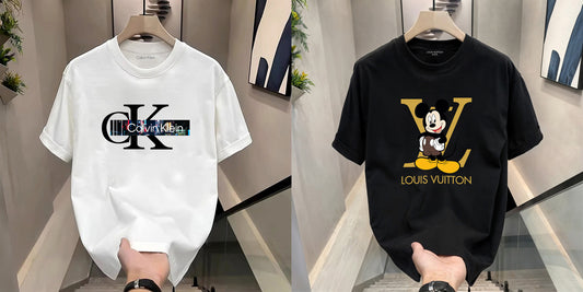 Men's Premium Selling T-Shirts (BD-CK BLACK+LV MICKEY)