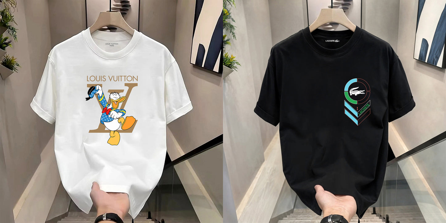 Men's Premium Selling T-Shirts (BD-LV DUCK + LACOSTE BLUE)