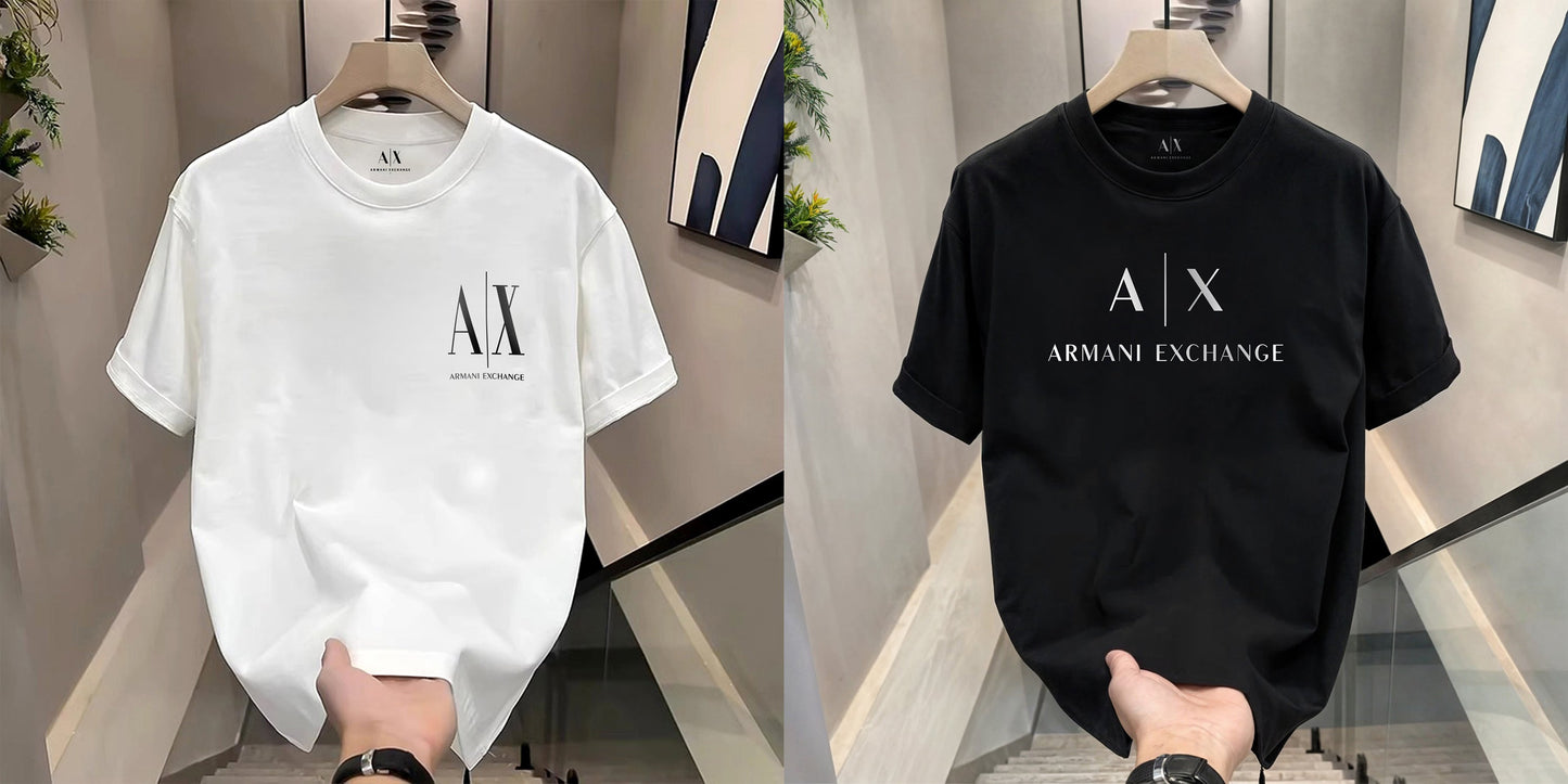 Men's Premium Selling T-Shirts (BD-SMALL AX BLACK+AX WHITE)