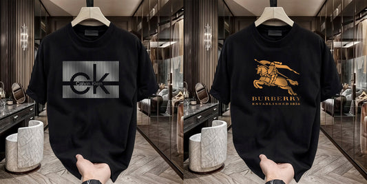 Men's Brand Premium Selling T-Shirt (BD-BURBERRY GOLD+CK)