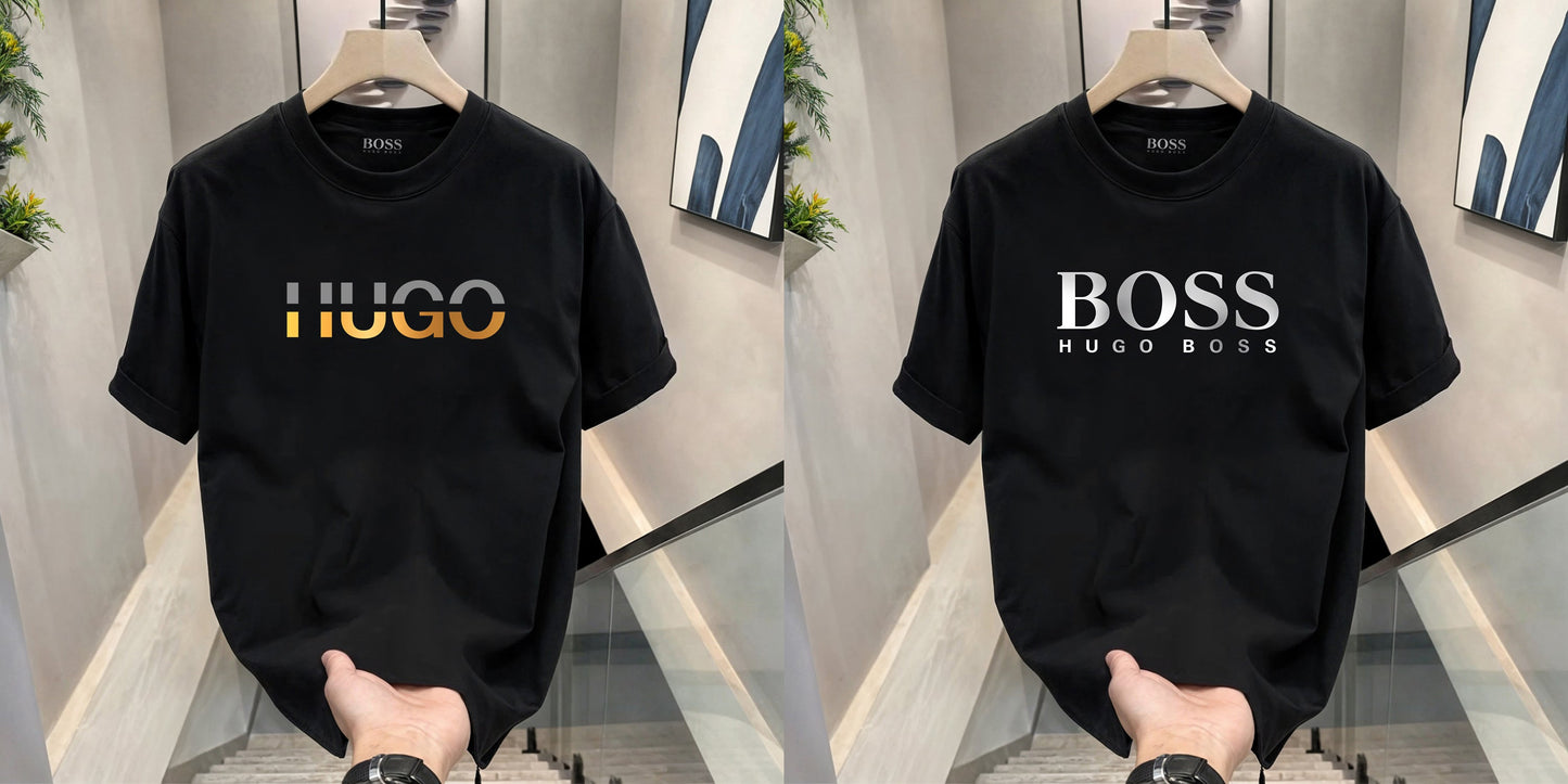 Men's Premium Selling T-Shirts (BD-HUGO GOLD+HUGO BOSS)