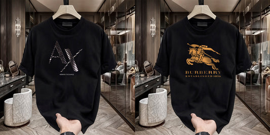 Men's Brand Premium Selling T-Shirt (BD-AX CUT+BURBERRY GOLD)