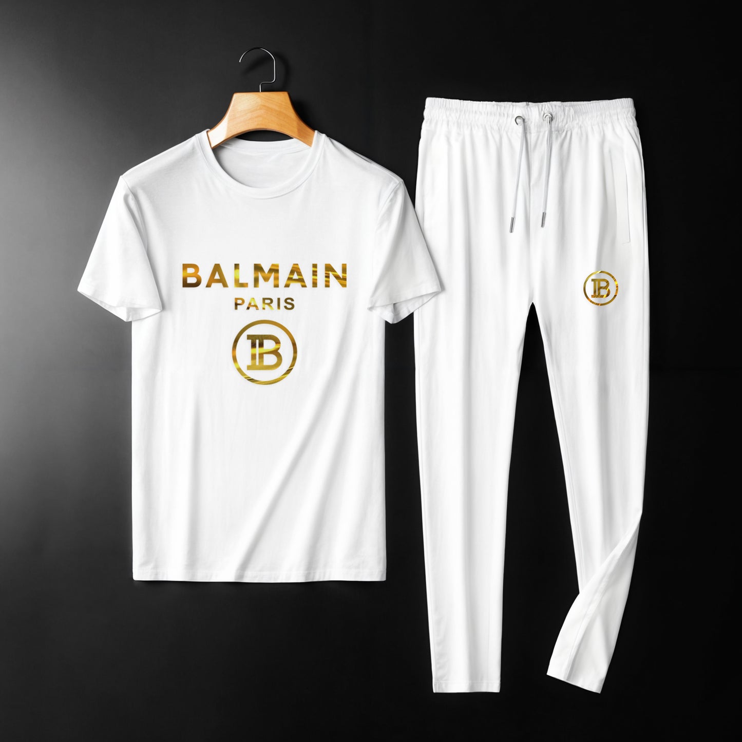 Men's Premium Selling Combo Co-ords (BD-BAL GOLD C-SET WHITE + AX GOLD C-SET BLACK)