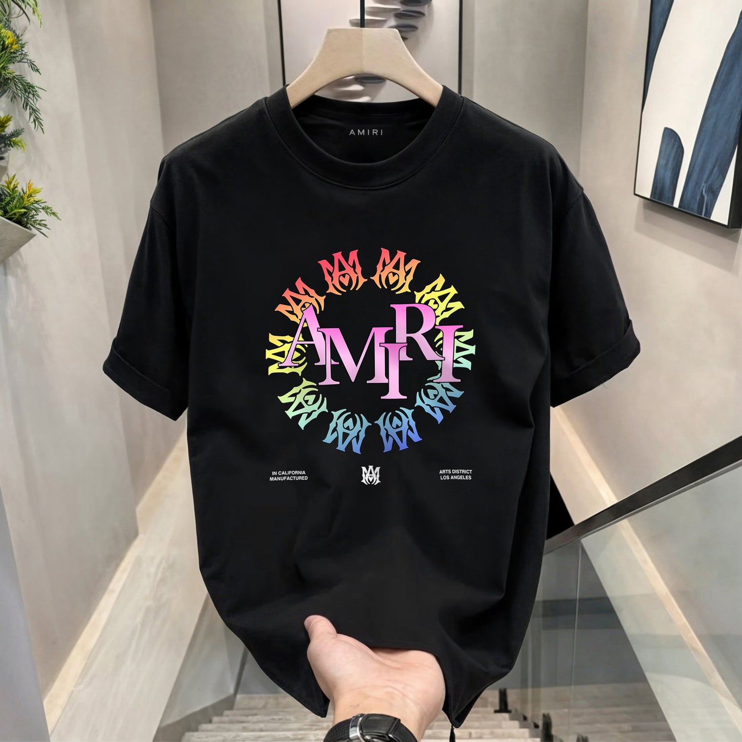 Men's Premium Selling T-Shirts (BD-AMIRI COLORFUL+LV MICKEY)