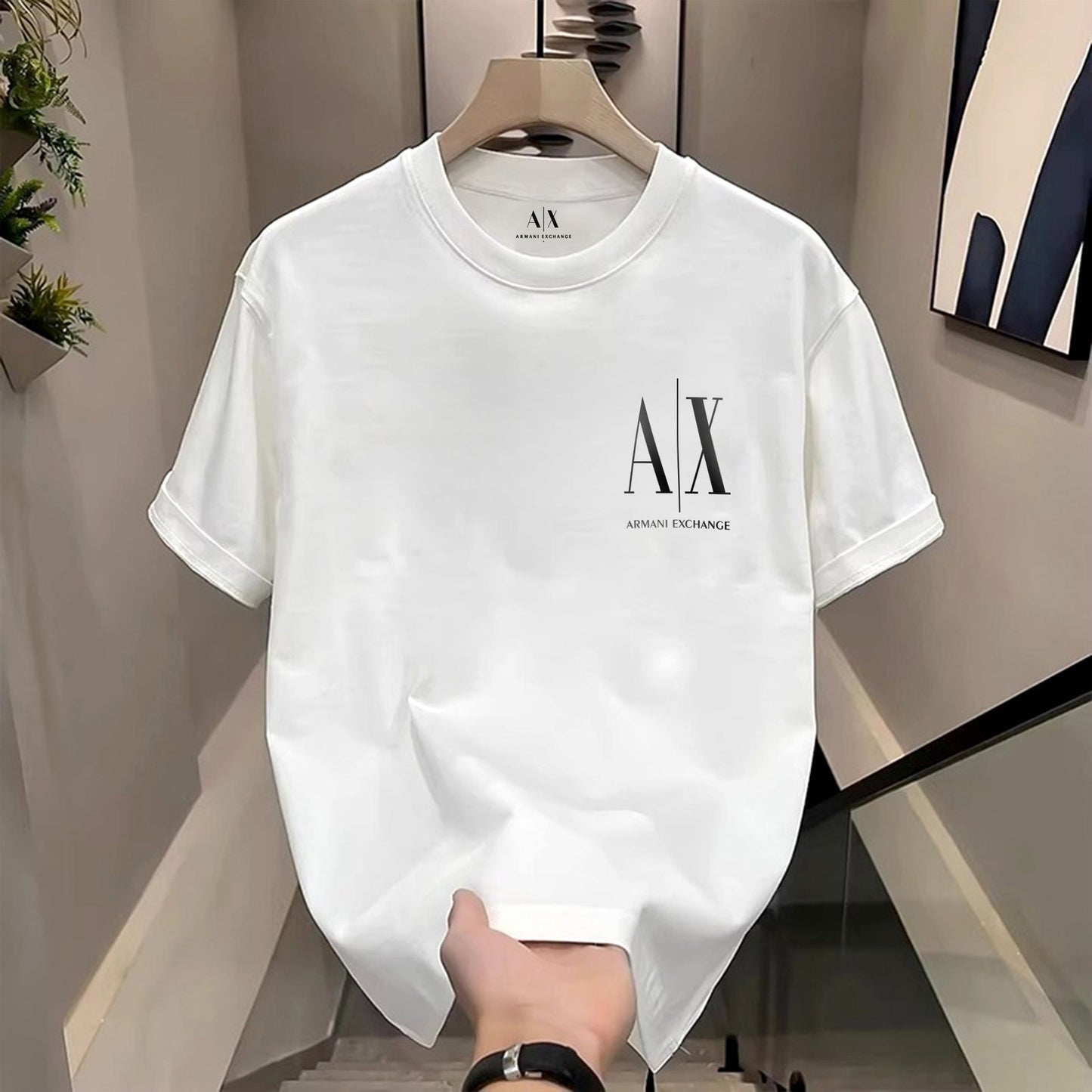 Men's Premium Selling T-Shirts (BD-SMALL AX BLACK+HUGO BOSS)