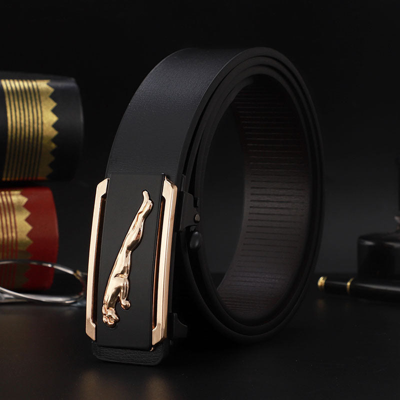 New PU Leather Men's Belt Without Teeth