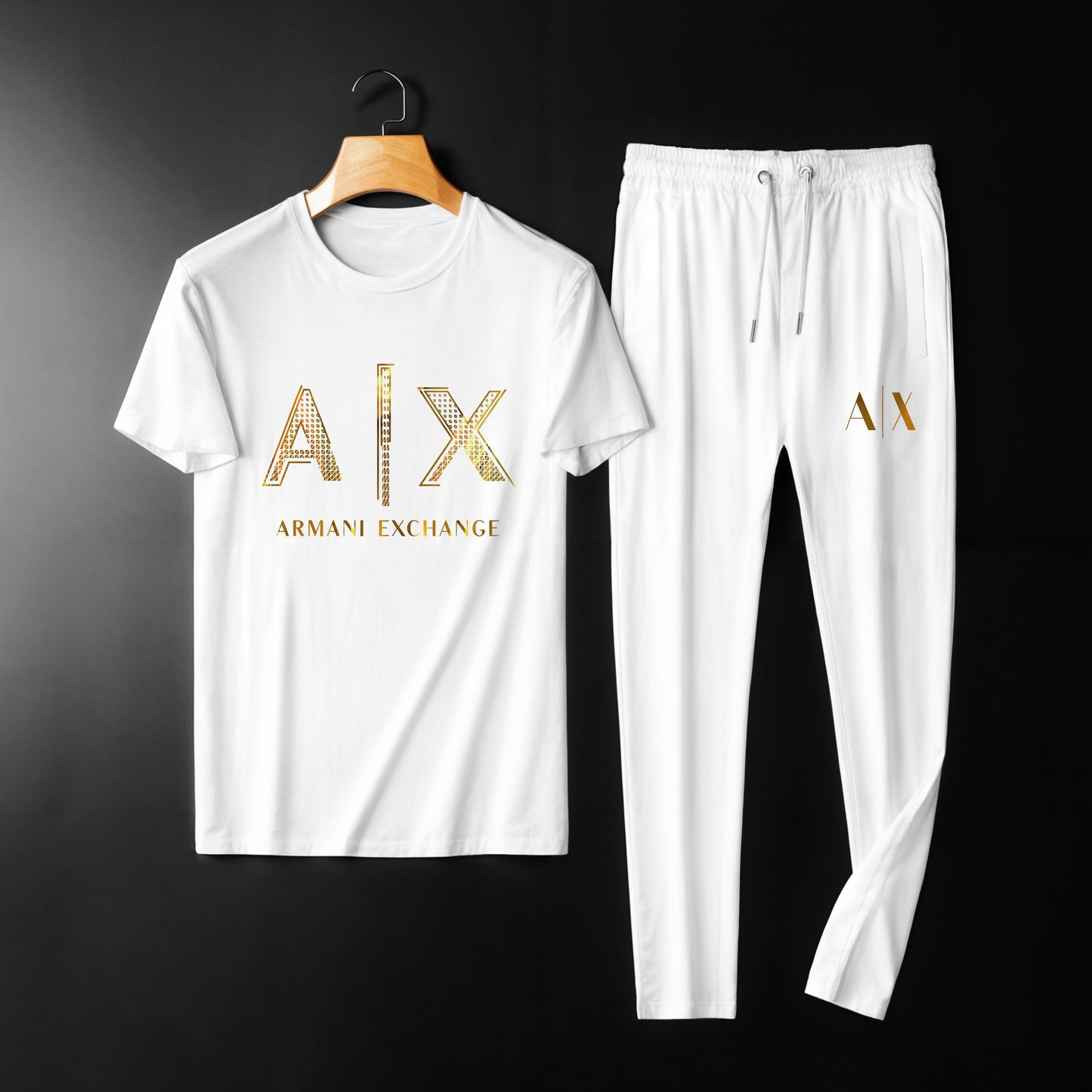 Men's Premium Selling Combo Co-ords (BD-AX GOLD C-SET WHITE + AX WHITE C-SET BLACK)